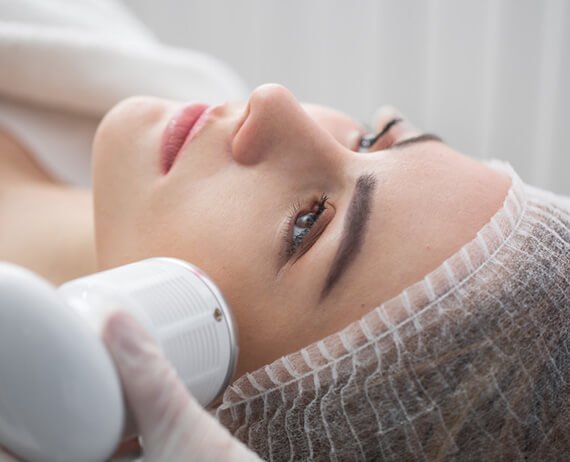 cosmetology beautiful woman receiving facial skin T5DPEDP